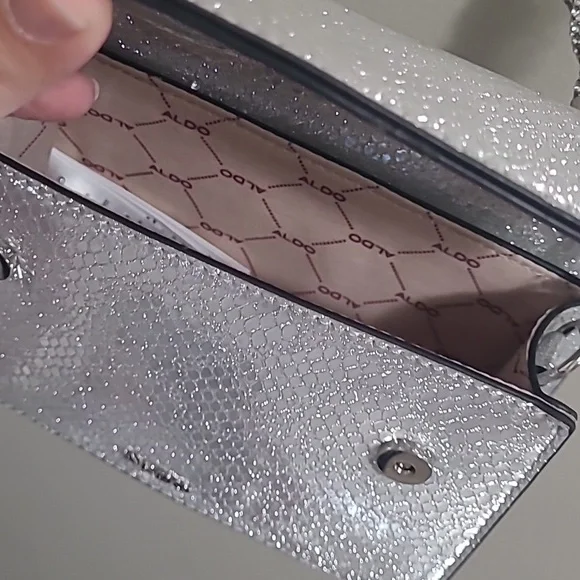 Aldo Silver Glam Shoulder Bag - Picture 5 of 5